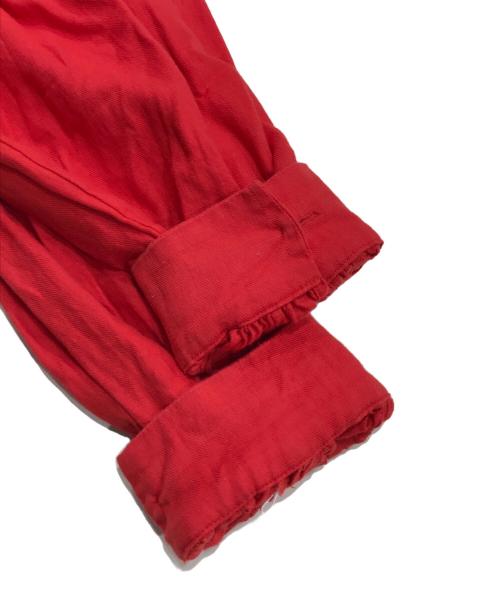 ETRE TOKYO（エトレトウキョウ）ETRE TOKYO (エトレトウキョウ) コットンリネンボリュームワンピース レッド サイズ:Fの古着・服飾アイテム