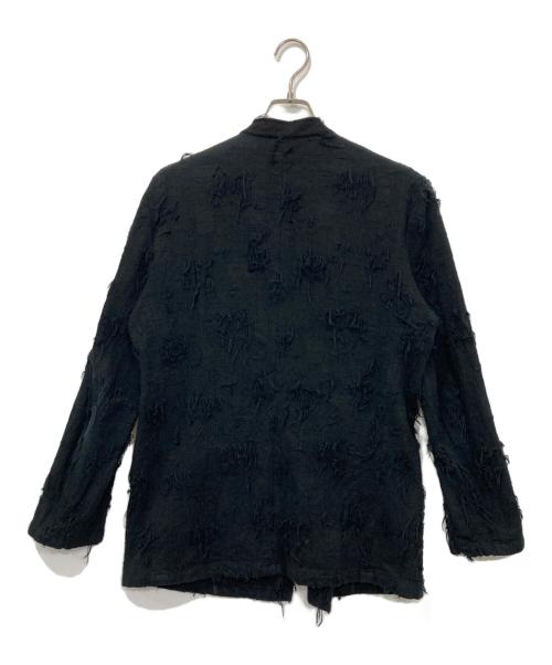 MINUS（マイナス）Minus (マイナス) BORO CUT JACQUARD BLAZER ブラック サイズ:46の古着・服飾アイテム