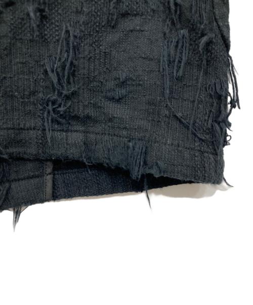 MINUS（マイナス）Minus (マイナス) BORO CUT JACQUARD BLAZER ブラック サイズ:46の古着・服飾アイテム