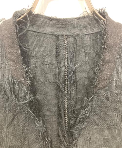 MINUS（マイナス）Minus (マイナス) BORO CUT JACQUARD BLAZER ブラック サイズ:46の古着・服飾アイテム