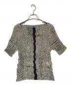 ISSEY MIYAKEイッセイミヤケ）の古着「総柄プリーツブラウス」｜グレー