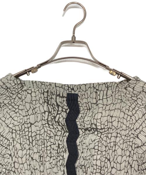 ISSEY MIYAKE（イッセイミヤケ）ISSEY MIYAKE (イッセイミヤケ) 総柄プリーツブラウス グレー サイズ:Lの古着・服飾アイテム