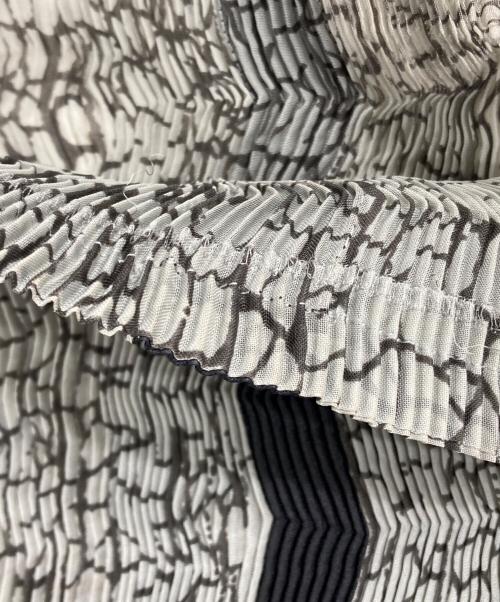 ISSEY MIYAKE（イッセイミヤケ）ISSEY MIYAKE (イッセイミヤケ) 総柄プリーツブラウス グレー サイズ:Lの古着・服飾アイテム