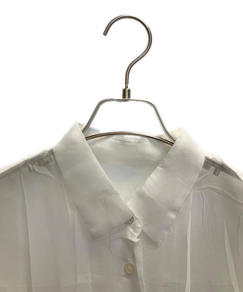 ISSEY MIYAKE（イッセイミヤケ）ISSEY MIYAKE (イッセイミヤケ) プリーツシアーシャツ ホワイト サイズ:Mの古着・服飾アイテム