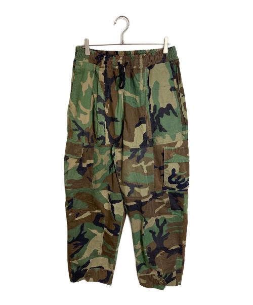 MAISON SPECIAL（メゾンスペシャル）MAISON SPECIAL (メゾンスペシャル) Patchwork Vintage Clothes Camouflage Wide Tapered Cargo Pants オリーブ サイズ:1の古着・服飾アイテム