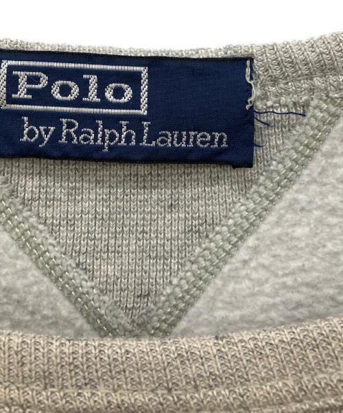 POLO RALPH LAUREN（ポロ・ラルフローレン）POLO RALPH LAUREN (ポロ・ラルフローレン) フリース グラフィック スウェットシャツ グレー サイズ:不明の古着・服飾アイテム