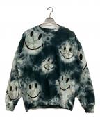 Marketマーケット）の古着「SMILY SHIBORI DYE SWEAT　スマイリー絞り染めスウェット」｜ブラック