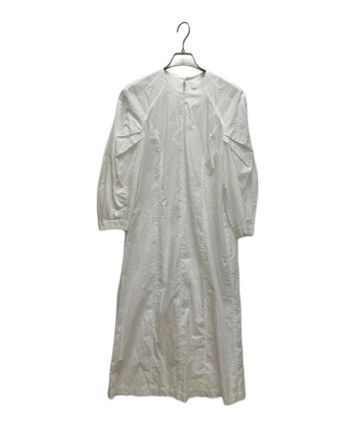Mame Kurogouchi（マメクロゴウチ）Mame Kurogouchi (マメクロゴウチ) COTTON LYOCELL SHIRT DRESS ホワイト サイズ:1の古着・服飾アイテム