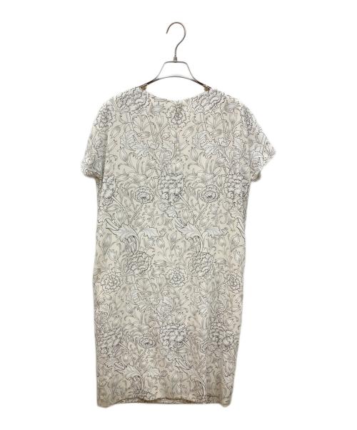 MACKINTOSH LONDON（マッキントッシュ ロンドン）MACKINTOSH LONDON (マッキントッシュ ロンドン) 花柄フレンチスリーブワンピース アイボリー サイズ:40の古着・服飾アイテム
