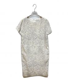 MACKINTOSH LONDON（マッキントッシュ ロンドン）の古着「花柄フレンチスリーブワンピース」｜アイボリー