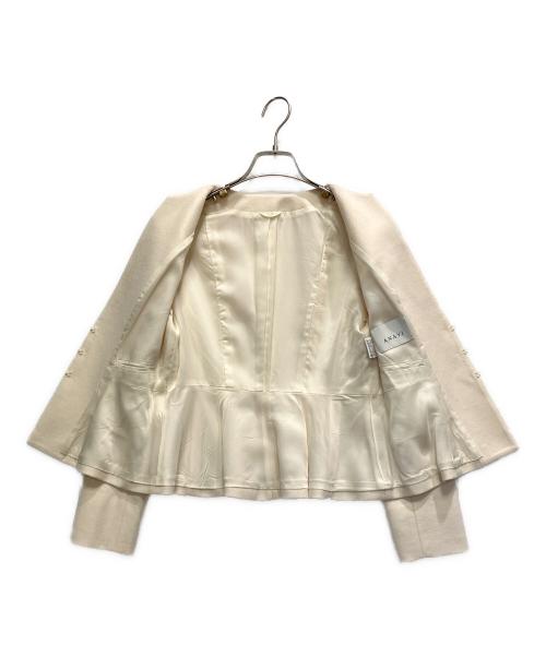ANAYI（アナイ）ANAYI (アナイ) ツイルジャージクルージャケット ベージュ サイズ:38の古着・服飾アイテム