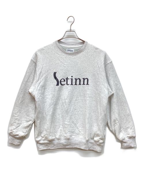SETINN（セットイン）SETINN (セットイン) Tour Crew Sweat ライトグレー サイズ:Lの古着・服飾アイテム