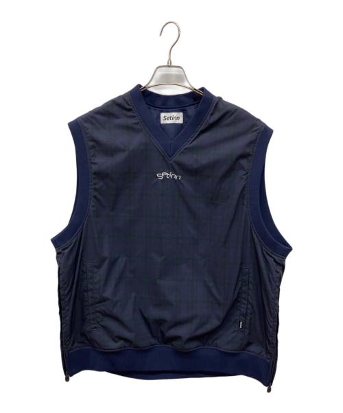 SETINN（セットイン）Setinn (セットイン) Trainer Vest トレーナーベスト ネイビー サイズ:Lの古着・服飾アイテム