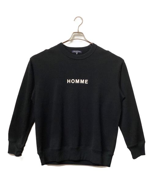 COMME des GARCONS HOMME（コムデギャルソン オム）COMME des GARCONS HOMME (コムデギャルソン オム) 綿裏毛 クルーネックスウェット ブラック サイズ:Mの古着・服飾アイテム