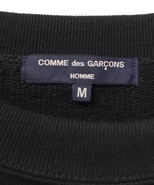COMME des GARCONS HOMME（コムデギャルソン オム）COMME des GARCONS HOMME (コムデギャルソン オム) 綿裏毛 クルーネックスウェット ブラック サイズ:Mの古着・服飾アイテム