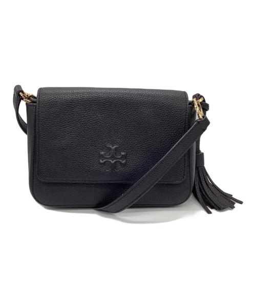 TORY BURCH（トリーバーチ）TORY BURCH (トリーバーチ) タッセル　ミニスクエア　レザーショルダーバッグ ブラック サイズ:下記参照の古着・服飾アイテム
