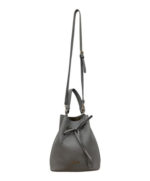 FURLA（フルラ）FURLA (フルラ) 巾着2WAYショルダーバッグ　コンスタンザ グレーの古着・服飾アイテム