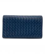 BOTTEGA VENETAボッテガベネタ）の古着「イントレチャート ロングウォレット」｜ブルー