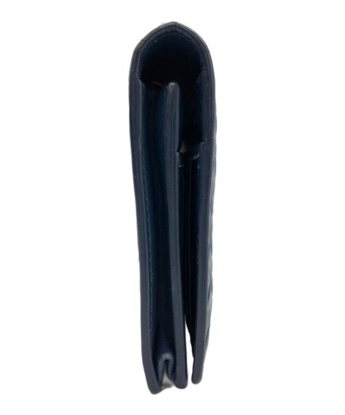 BOTTEGA VENETA（ボッテガベネタ）BOTTEGA VENETA (ボッテガベネタ) イントレチャート ロングウォレット ブルーの古着・服飾アイテム