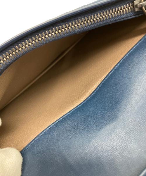 BOTTEGA VENETA（ボッテガベネタ）BOTTEGA VENETA (ボッテガベネタ) イントレチャート ロングウォレット ブルーの古着・服飾アイテム