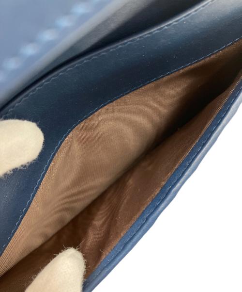 BOTTEGA VENETA（ボッテガベネタ）BOTTEGA VENETA (ボッテガベネタ) イントレチャート ロングウォレット ブルーの古着・服飾アイテム