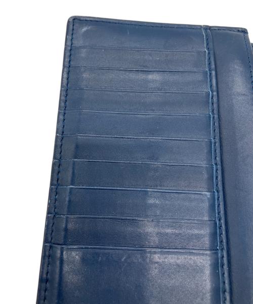 BOTTEGA VENETA（ボッテガベネタ）BOTTEGA VENETA (ボッテガベネタ) イントレチャート ロングウォレット ブルーの古着・服飾アイテム