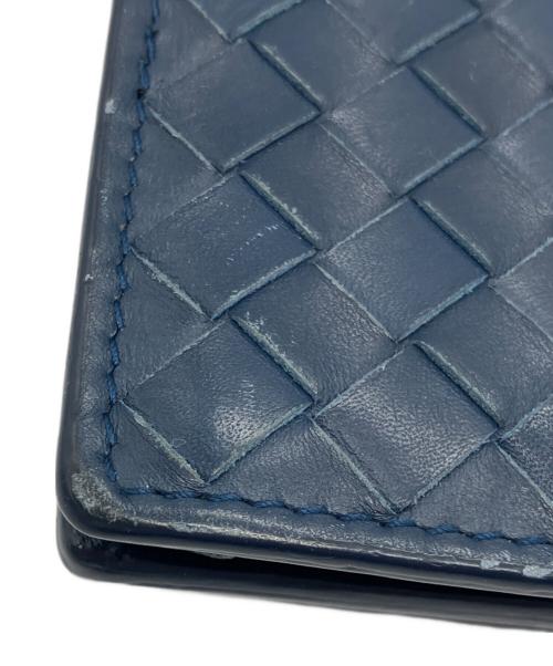 BOTTEGA VENETA（ボッテガベネタ）BOTTEGA VENETA (ボッテガベネタ) イントレチャート ロングウォレット ブルーの古着・服飾アイテム