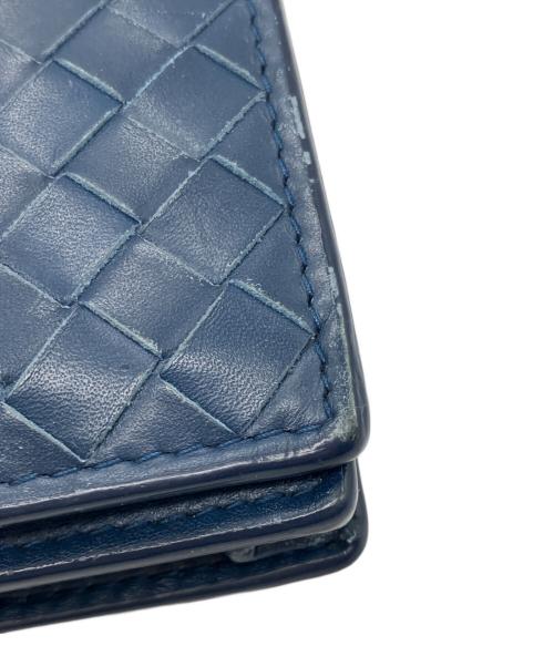 BOTTEGA VENETA（ボッテガベネタ）BOTTEGA VENETA (ボッテガベネタ) イントレチャート ロングウォレット ブルーの古着・服飾アイテム