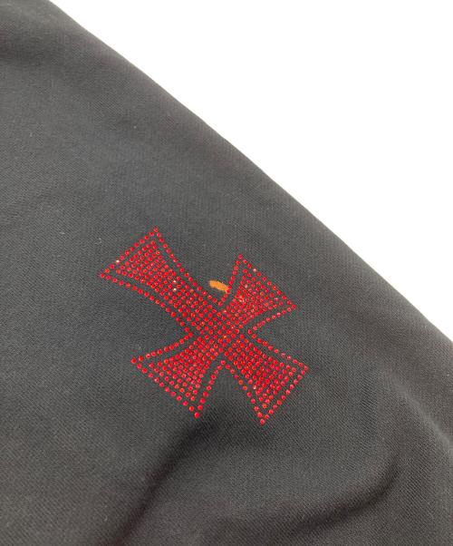 unknown（アンノーン）Unknown (アンノウン) Cross Rhinestone Jogger Pants ブラック サイズ:Mの古着・服飾アイテム