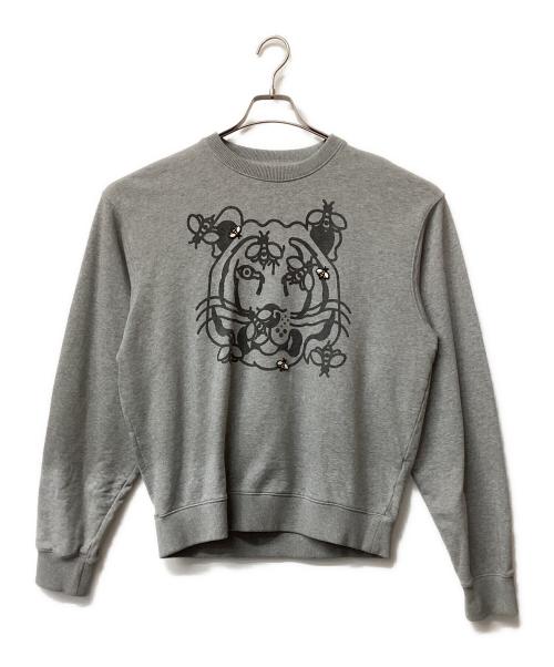 KENZO（ケンゾー）KENZO (ケンゾー) アルファベットパターンクルーネック グレー サイズ:Mの古着・服飾アイテム