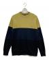 PS Paul Smith（ＰＳポールスミス）の古着「カラーパネル ワンポイントゼブラスウェットシャツ」｜オリーブ×ネイビー