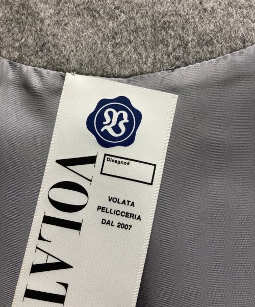 VOLATA（ボラータ）VOLATA (ボラータ) レッキスラビットファーカシミヤノーカラーコート グレー サイズ:FREEの古着・服飾アイテム