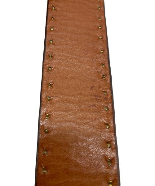 J&M DAVIDSON（ジェイ＆エム デヴィッドソン）J&M DAVIDSON (ジェイ＆エム デヴィッドソン) スタッズレザーベルト ブラウン サイズ:30/75の古着・服飾アイテム