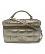 FURLAフルラ）の古着「CAMELIA MINI CROSSBODY VANITY CASE カメリア　バニティ　2WAYショルダーバッグ」｜ゴールド