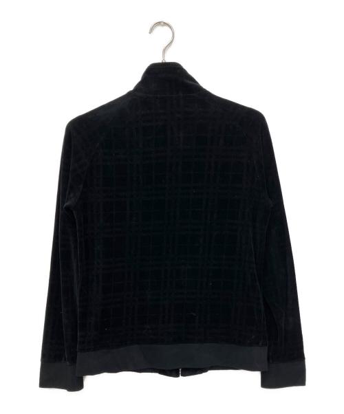 BURBERRY BLACK LABEL（バーバリーブラックレーベル）BURBERRY BLACK LABEL (バーバリーブラックレーベル) ベロアトラックジャケット ブラック サイズ:2の古着・服飾アイテム