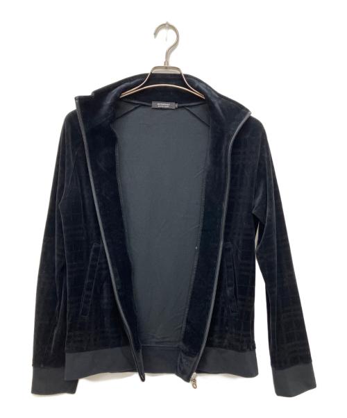 BURBERRY BLACK LABEL（バーバリーブラックレーベル）BURBERRY BLACK LABEL (バーバリーブラックレーベル) ベロアトラックジャケット ブラック サイズ:2の古着・服飾アイテム