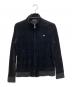 BURBERRY BLACK LABEL（バーバリーブラックレーベル）の古着「ベロアトラックジャケット」｜ブラック