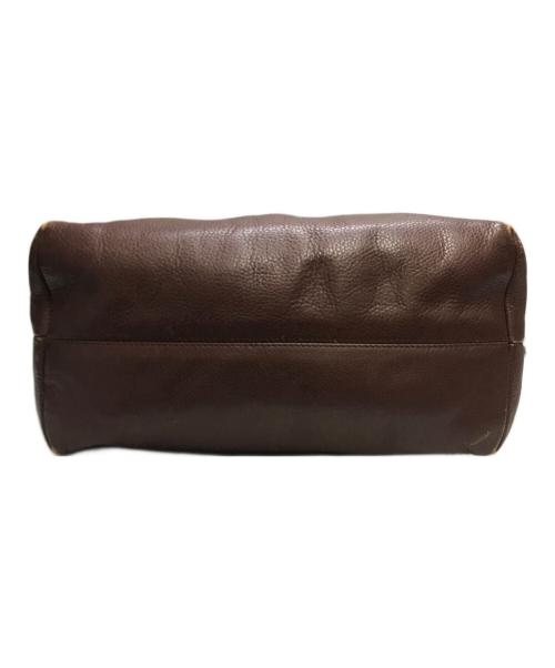 LOEWE（ロエベ）LOEWE (ロエベ) ロゴレザーセミショルダーバッグ ブラウンの古着・服飾アイテム