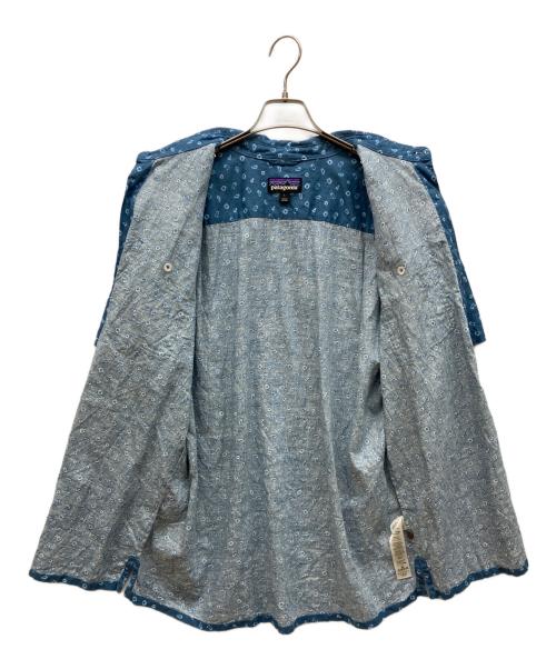 Patagonia（パタゴニア）Patagonia (パタゴニア) Back Step S/S Shirt（バック ステップ シャツ） ブルー サイズ:Lの古着・服飾アイテム