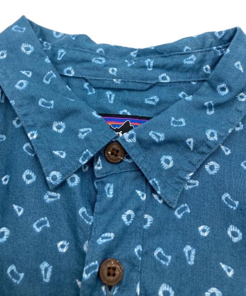 Patagonia（パタゴニア）Patagonia (パタゴニア) Back Step S/S Shirt（バック ステップ シャツ） ブルー サイズ:Lの古着・服飾アイテム