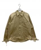 kudosクードス）の古着「DOUBLE SLEEVE WORK SHIRTS　ダブルスリーブワークシャツ　シャツジャケット」｜ベージュ