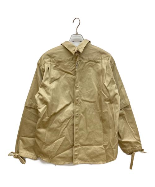 kudos（クードス）kudos (クードス) DOUBLE SLEEVE WORK SHIRTS　ダブルスリーブワークシャツ　シャツジャケット ベージュ サイズ:２の古着・服飾アイテム