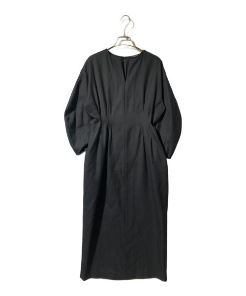 VERMEIL par iena（ヴェルメイユ パー イエナ）VERMEIL par iena (ヴェルメイユ パー イエナ) P/Ryツイルウエストシェイプワンピース ブラック サイズ:40の古着・服飾アイテム