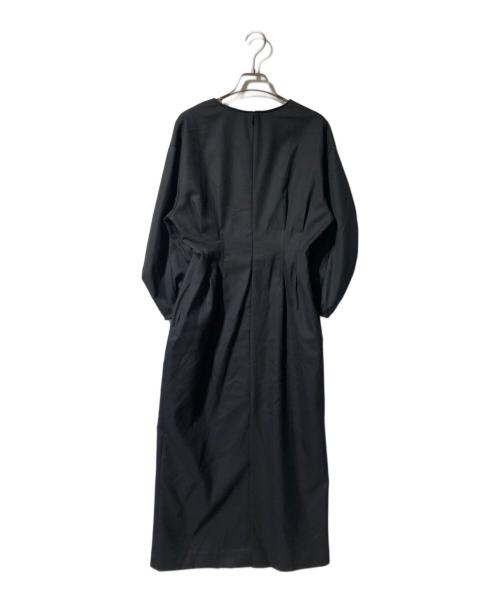 VERMEIL par iena（ヴェルメイユ パー イエナ）VERMEIL par iena (ヴェルメイユ パー イエナ) P/Ryツイルウエストシェイプワンピース ブラック サイズ:40の古着・服飾アイテム