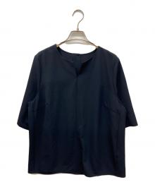 23区（ニジュウサンク）の古着「ハイストレッチツイル ブラウス」｜ネイビー