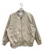 23区ニジュウサンク）の古着「テンセルナイロンストレッチ MA-1 ブルゾン」｜ベージュ