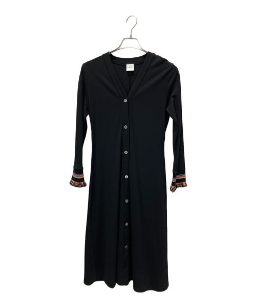 PAUL SMITH（ポールスミス）PAUL SMITH (ポールスミス) シグネチャーリブ ロングワンピース ブラック サイズ:Mの古着・服飾アイテム