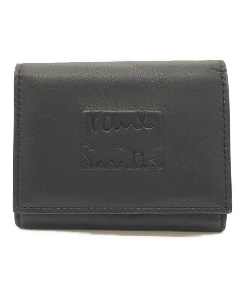 PAUL SMITH（ポールスミス）PAUL SMITH (ポールスミス) ソフティパデッド 3つ折り財布 ブラックの古着・服飾アイテム