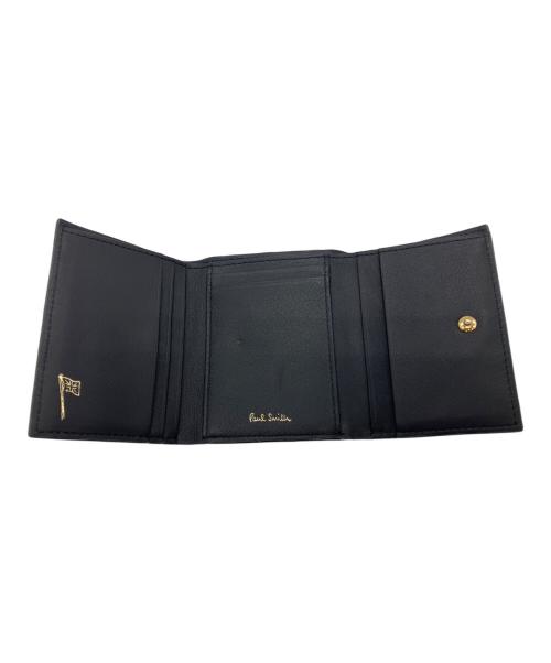 PAUL SMITH（ポールスミス）PAUL SMITH (ポールスミス) ソフティパデッド 3つ折り財布 ブラックの古着・服飾アイテム