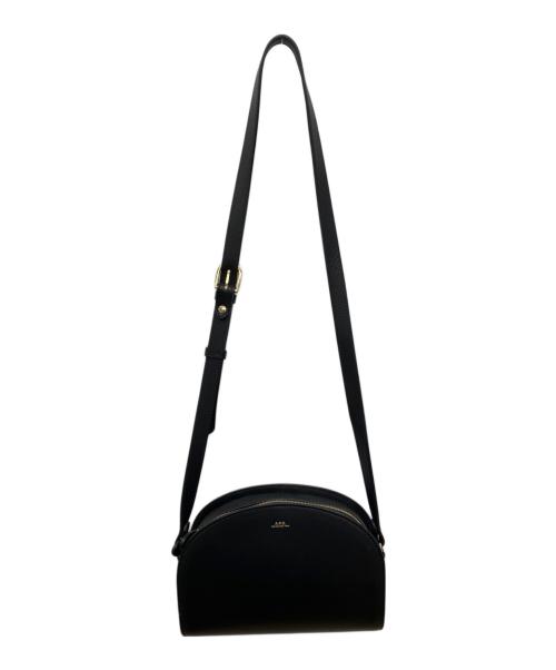 A.P.C.（アーペーセー）A.P.C. (アーペーセー) ハーフムーンショルダーバッグ ブラックの古着・服飾アイテム